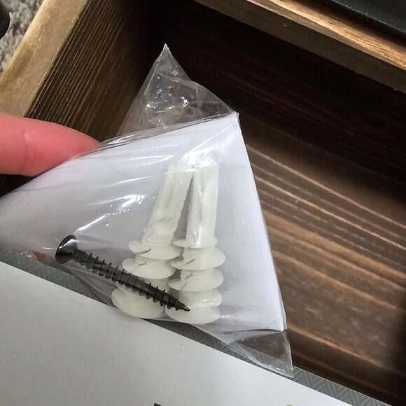 Threshold Cabinet With Hooks Graywash Finish 7.5" H x 16" W x 8" D - Picture 8 of 10